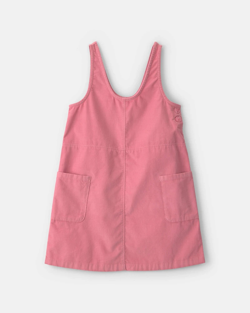 Girls 2-Piece Corduroy Long-Sleeve Jacket & Dress Set - Pink