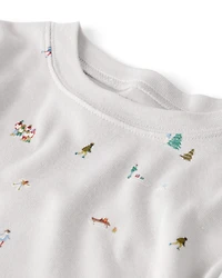 Kid Organic Cotton Pyjamas Frosted Trail Print