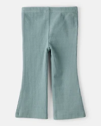 Baby Girl Cotton Flare Active Pants - Green
