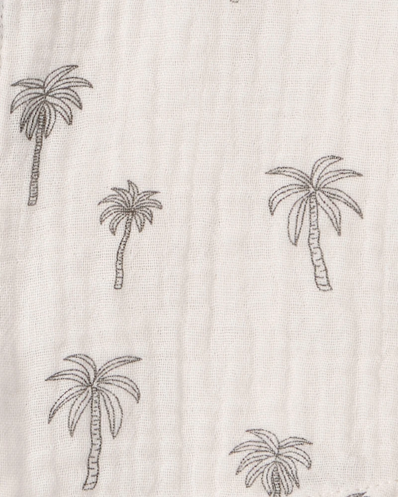 Baby Boy 2-Piece Gauze Top & Short Set Palm Trees