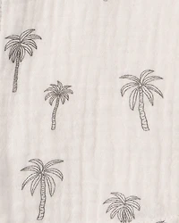 Baby Boy 2-Piece Gauze Top & Short Set Palm Trees