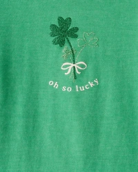 Toddler Girl St. Patrick's Day Shamrock Long-Sleeve Graphic Tee - Green