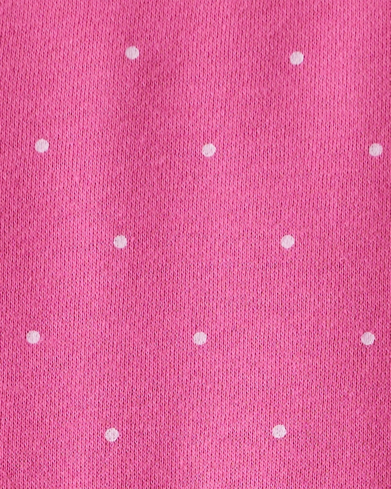 Baby Girl DayDream Fleece Polka Dot Knit Dress - Pink