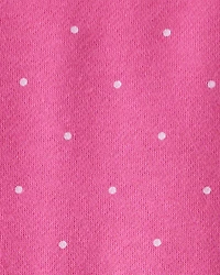 Baby Girl DayDream Fleece Polka Dot Knit Dress - Pink