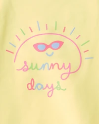 Toddler Girl Sunny day 1-Piece Swimsuit- Yellow