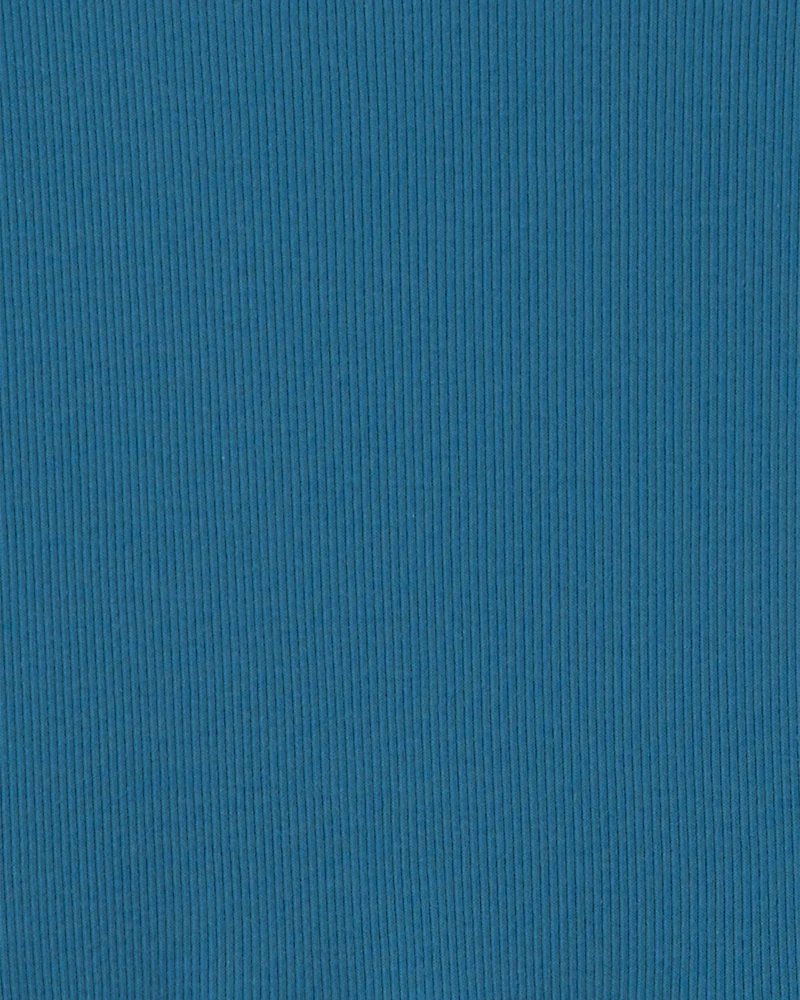 Girls Rib Long-Sleeve Dress - Blue