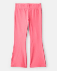 Girls Microfleece Flare Pants - Coral
