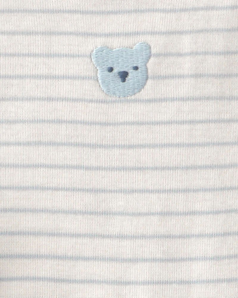Baby 3-Piece Bear Terry Short-Sleeve Layering Set - Blue