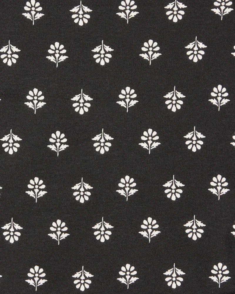 Baby Girl 5-Pack Striped Butterfly Short-Sleeve Cotton Bodysuits