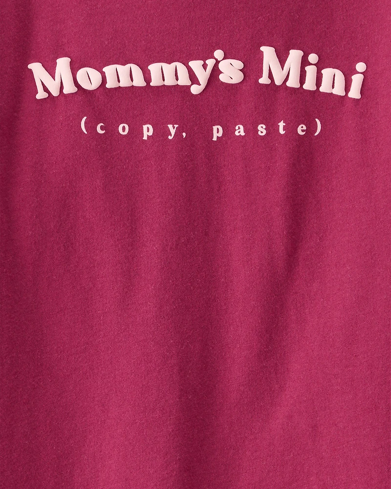 Toddler Girl Mommy's Mini Long-Sleeve Graphic Tee - Burgundy