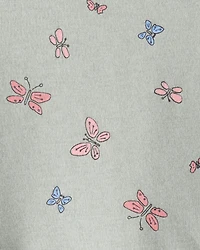 Toddler Girl Butterfly Long-Sleeve Knit Dress - Green