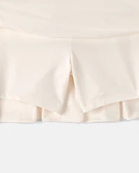 Girls Pleated Active Skort - White