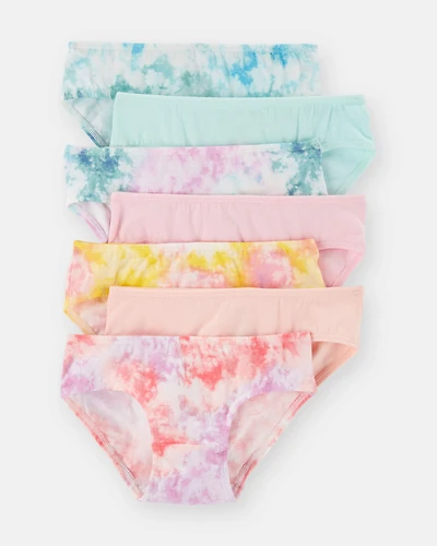 Toddler Girl 7-Pack Tie-Dye Hipster Underwear