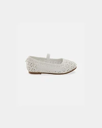 Toddler Girl Floral Mary Jane Shoes - White