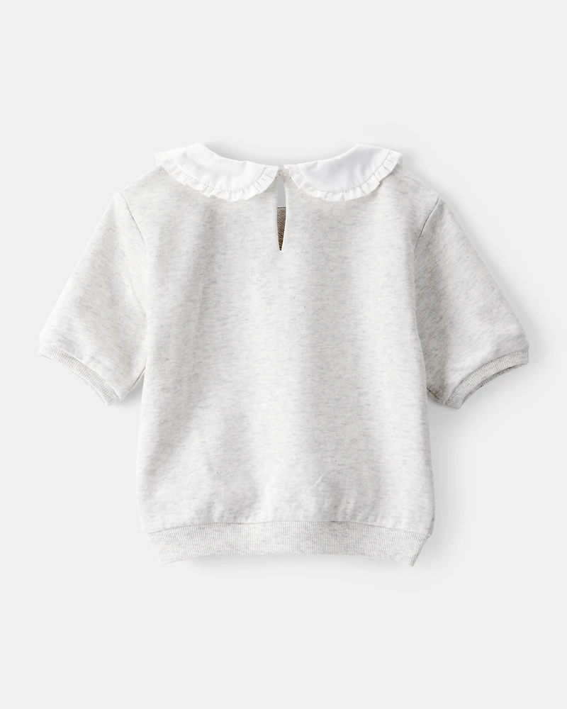 Toddler Girl Life Is Sweet French Terry Short-Sleeve Top - Grey