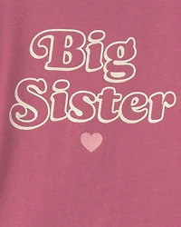 Toddler Girl 'Big Sister' Long-Sleeve Graphic Tee - Pink