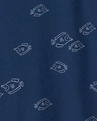 Toddler Boy Fish T-Shirt - Blue