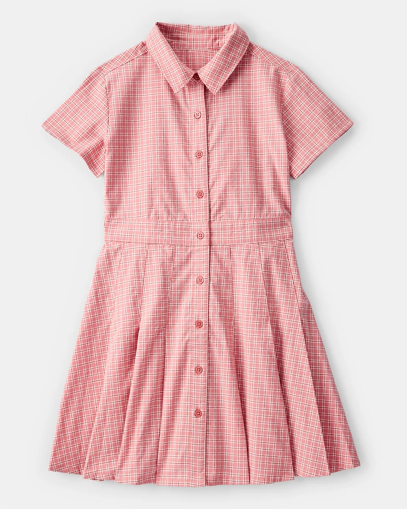 Kid Plaid Shirt Dress
