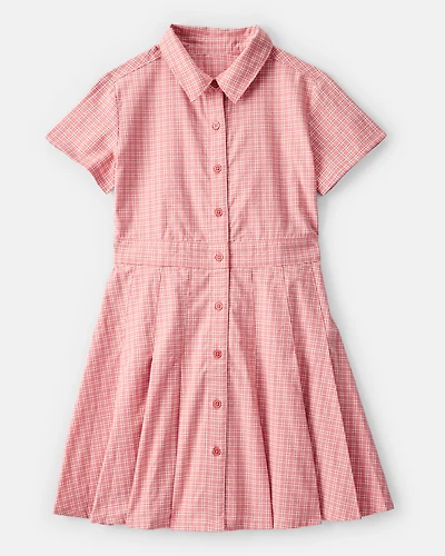 Kid Plaid Shirt Dress