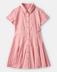 Kid Plaid Shirt Dress