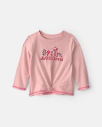 Baby Girl 'Nature Lover' Long-Sleeve Top - Pink