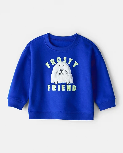 Baby Boy Seal Pullover Sweatshirt - Blue