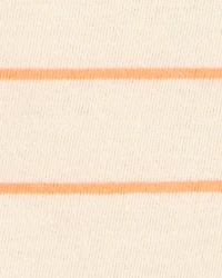 Kid Striped Short-Sleeve Pocket Tee - Orange