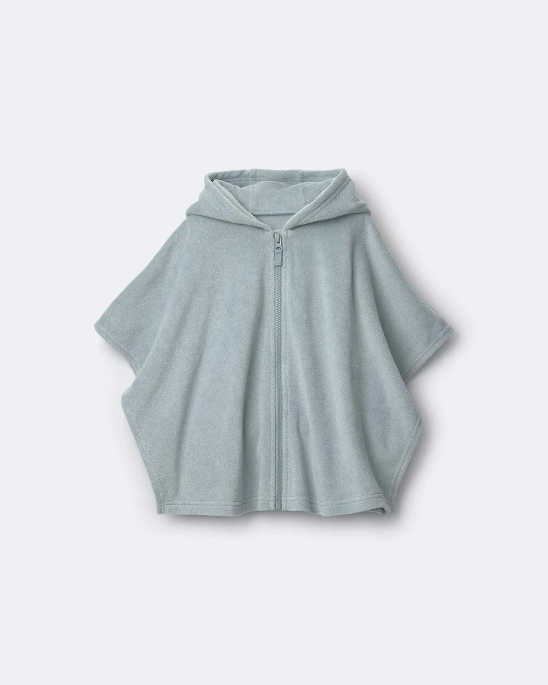 Toddler French Terry Hooded Coverup - Pale Blue