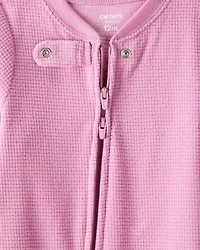 Baby Girl Fleece Loose Fit 1-Piece pyjamas-Pink