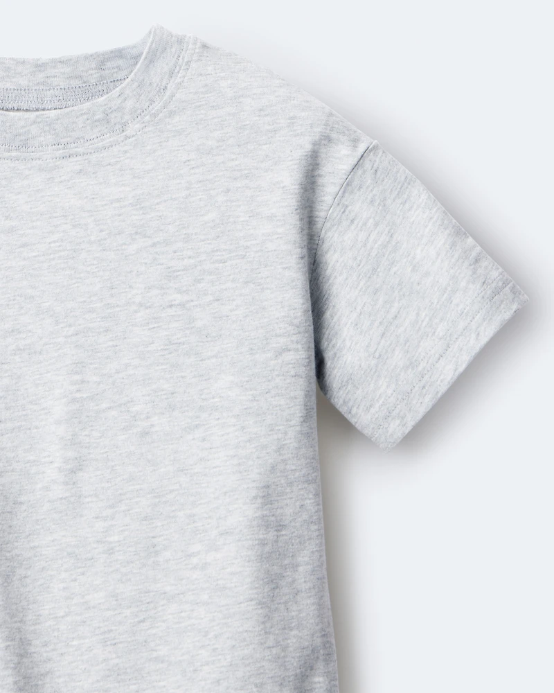 Toddler Short-Sleeve Relaxed Graphic Tee - Heather Grey
