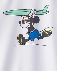 Toddler Boy Disney© Mickey Mouse Rashguard - White/Blue