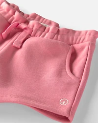 Toddler Girl Knit Shorts Made with Organic Cotton