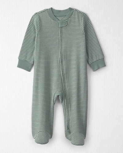 Baby Organic Cotton Ribbed Sleeper Stripes
