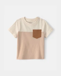 Baby Boy colour Block Short-Sleeve T-Shirt - Tan/Ivory