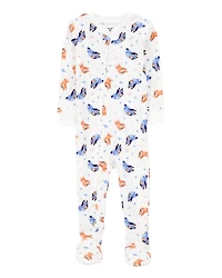 Baby Bluey Snug Fit Cotton Footie 1-Piece Pyjamas