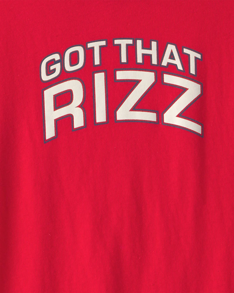 Boys 'Got That Rizz' Graphic Tee - Red