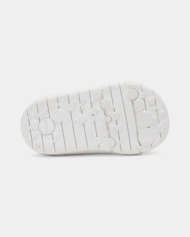 Baby Girl Heart Print Every Step® First Walker Casual Shoes - White/Black