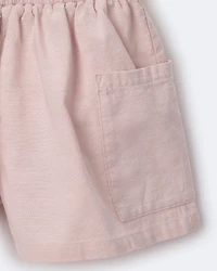 Toddler Girl Swing Short with Pockets - Rose