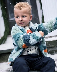 Toddler Boy Mountain Sherpa Zip-Up Jacket - Teal/Green