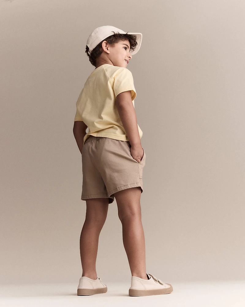 Toddler Boy Standard Short with Pockets - Khaki