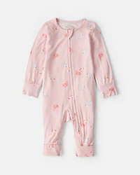 Baby Girl Flamingo PurelySoft™ Snug Fit Sleeper - Pink