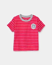 Toddler Boy Striped T-Shirt - Red