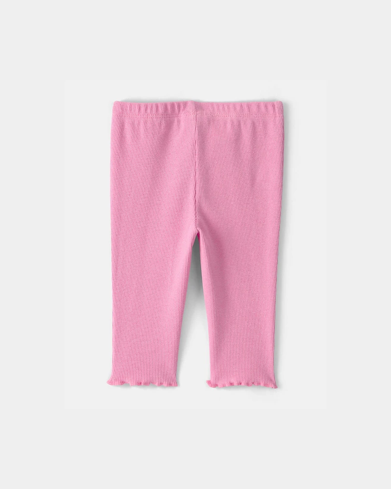 Baby Girl Rib Pants - Pink