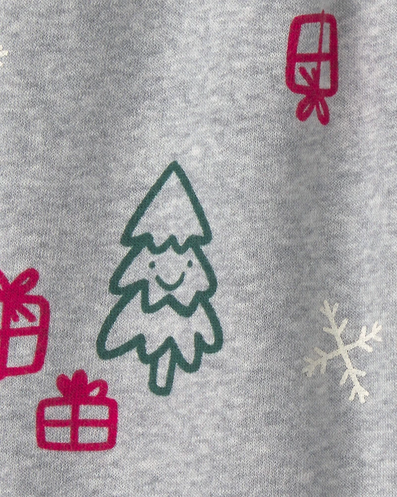 Toddler Boy 2-Piece 'Holiday Cheer' Long-Sleeve Top & Pant Set - Green/Grey