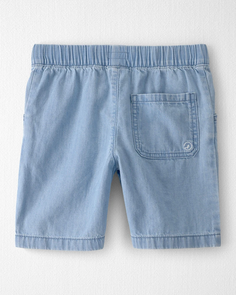 Boys Organic Cotton Chambray Shorts