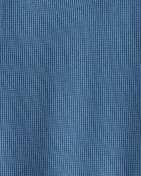 Boys Stripe Thermal Long-Sleeve Henley T-Shirt - Blue