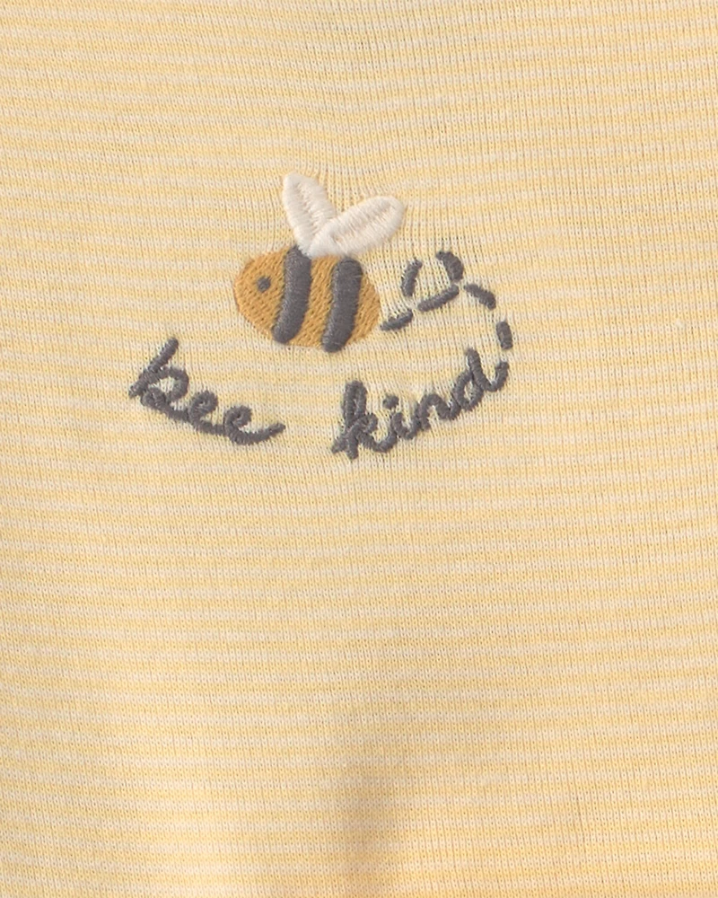 Baby Girl 3-Piece Bee Bodysuit & Pant Set - Yellow/Ivory