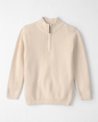 Kids Organic Cotton Zip-Up Jacket Cream