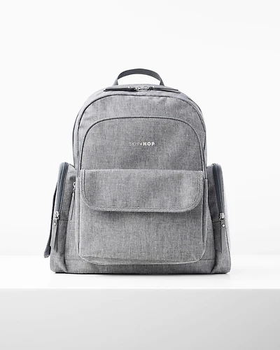 Luna Backpack Diaper Bag - Heather Grey