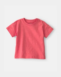 Baby Boy 2-Piece Solid Overall Set - Red/Orange